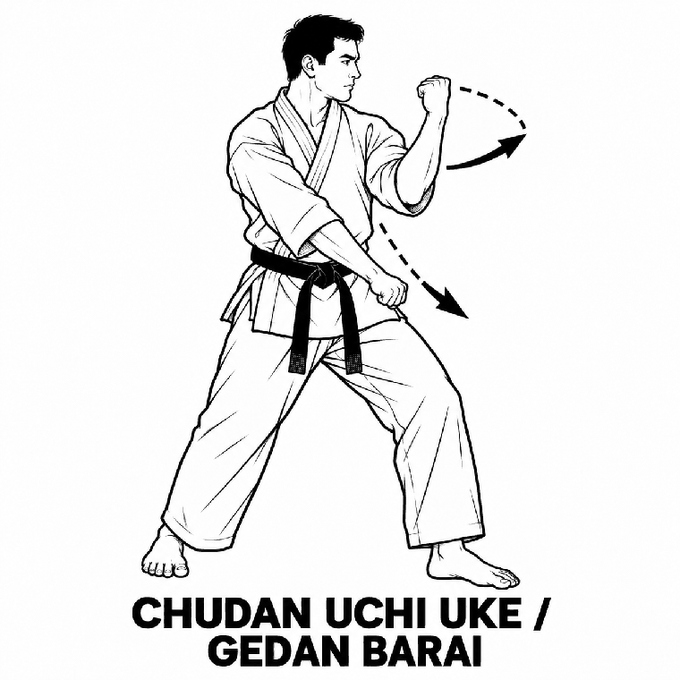 Chudan Uchi Uke Gedan Barai